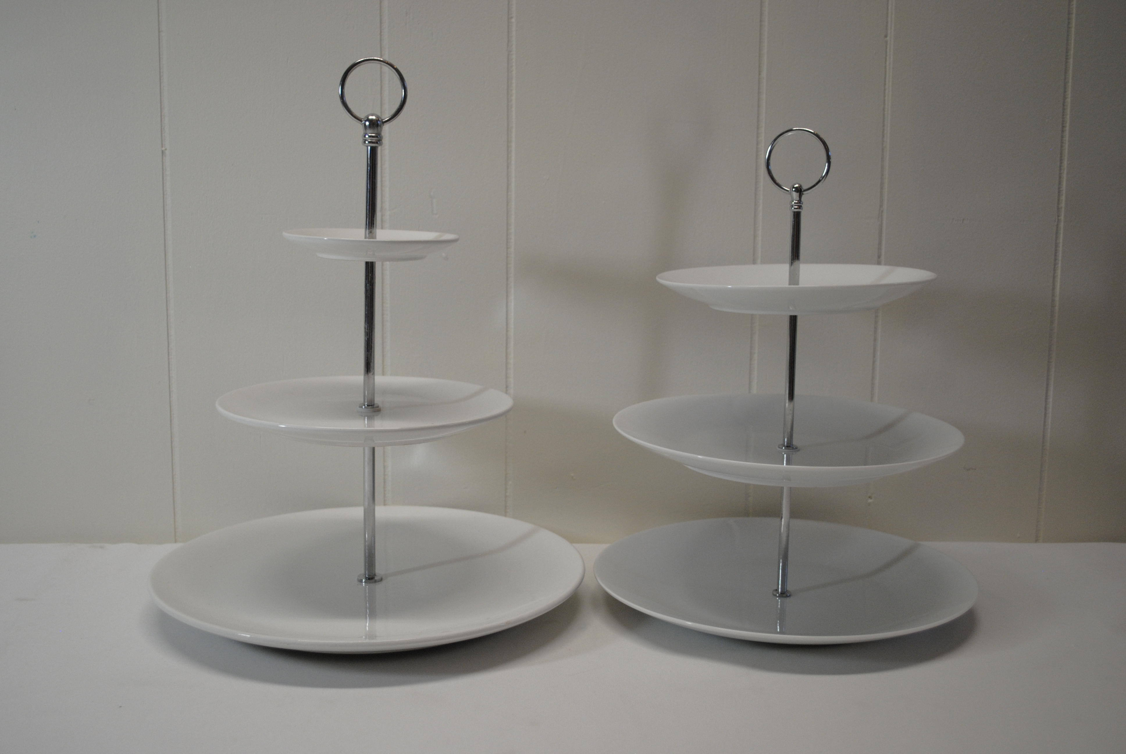 3 Tier White China Stand