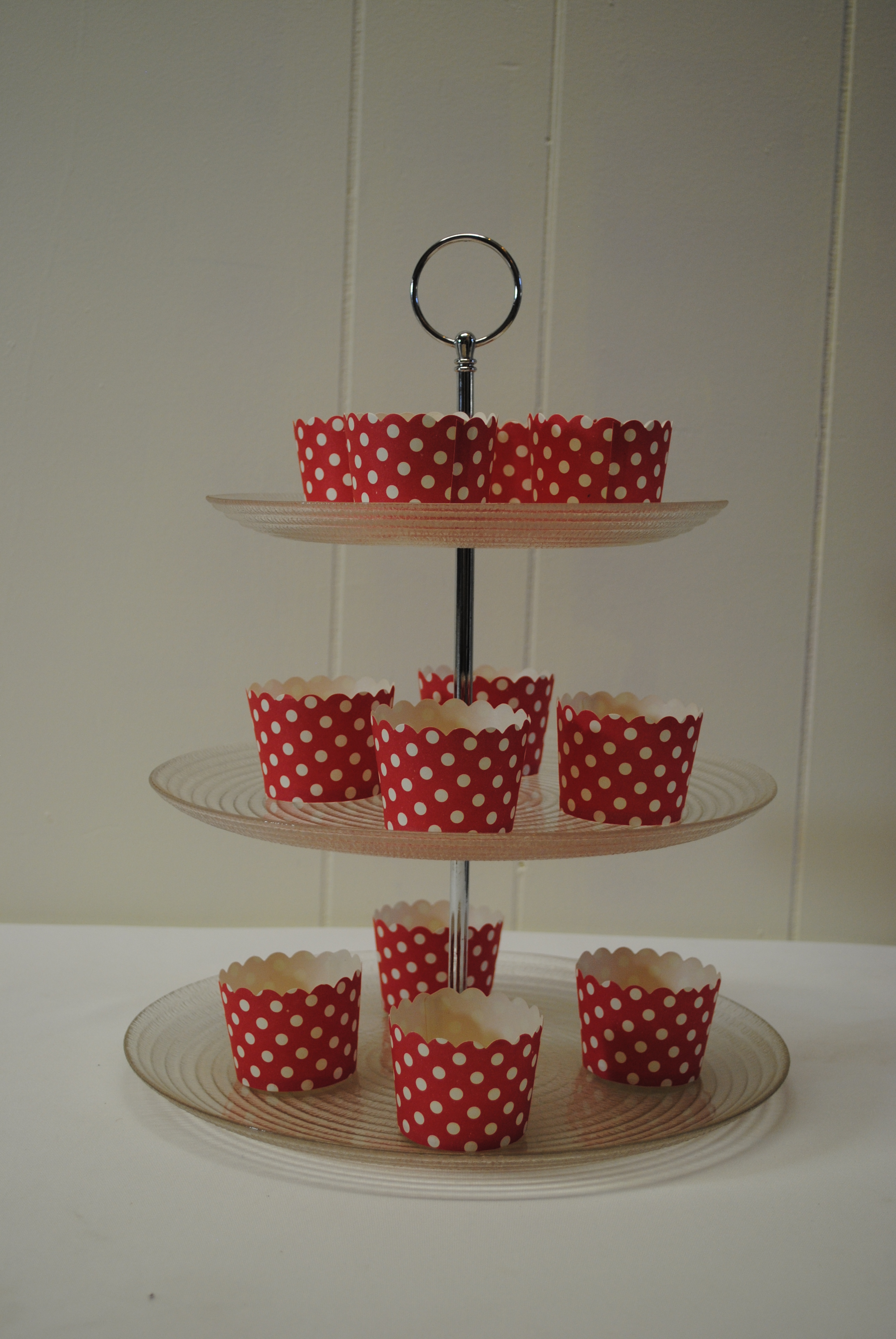 3 Tier Glass High Tea Stand