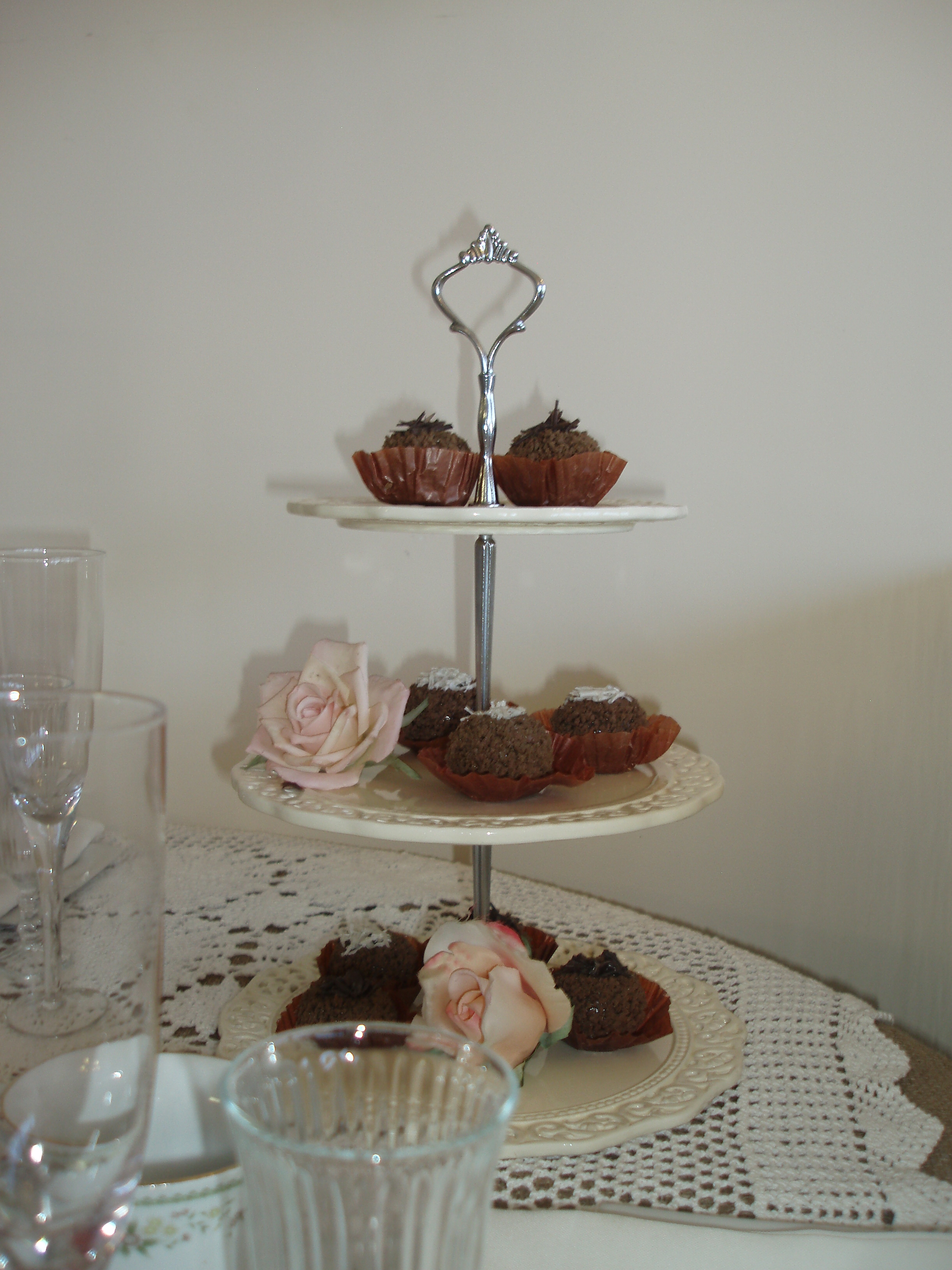 3 Tier Cream High Tea Stand