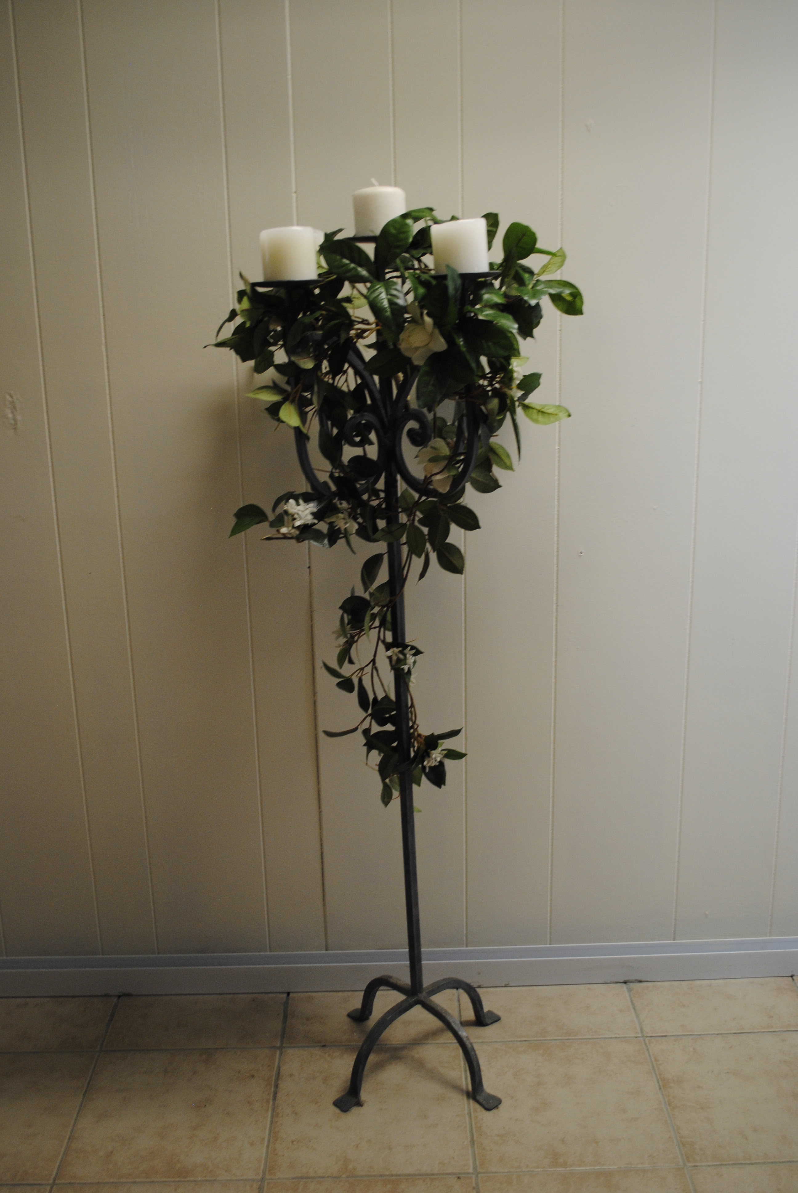 5 BRANCH PEWTER FLOOR