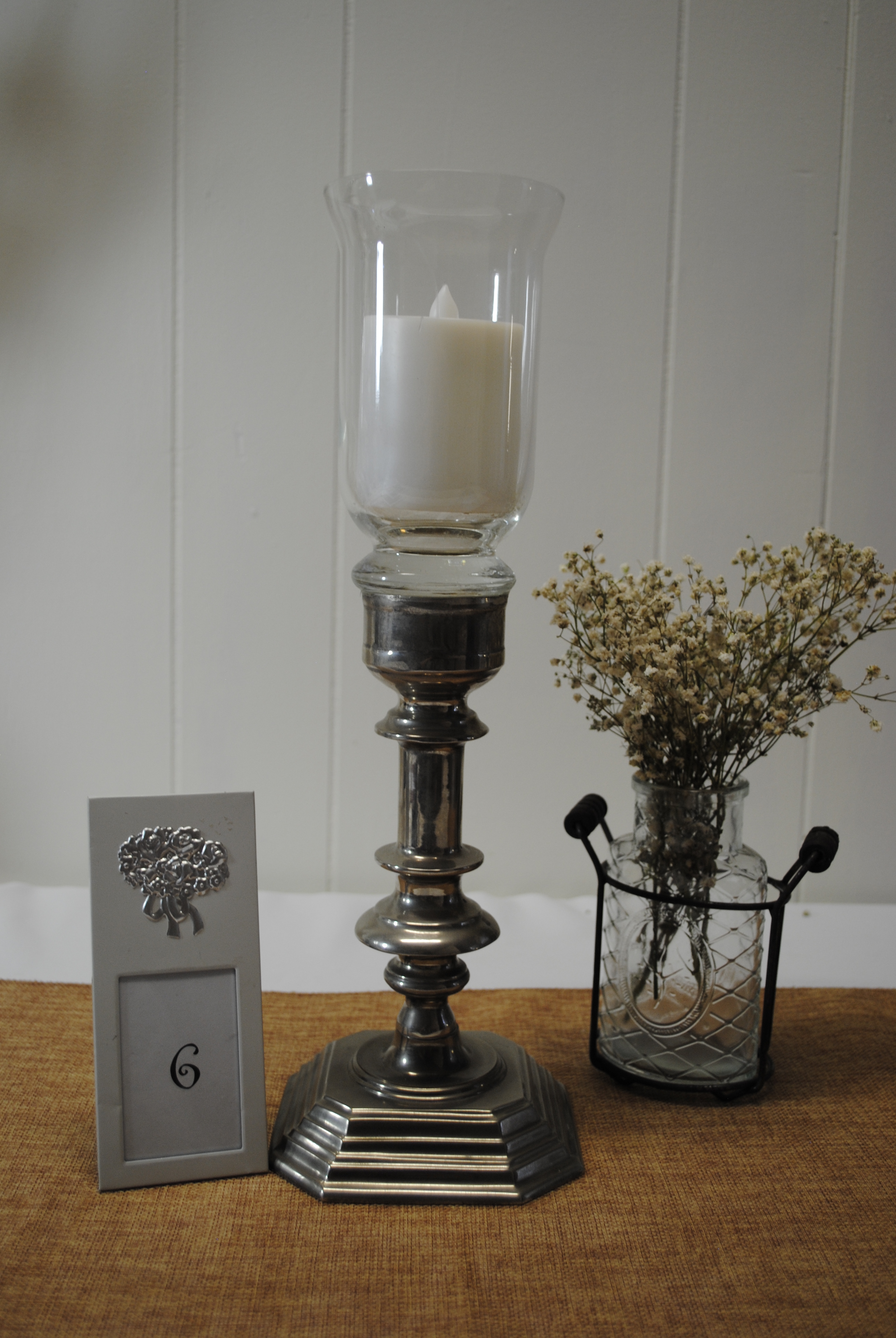 GLASS HURRICANE ON SILVER BASE