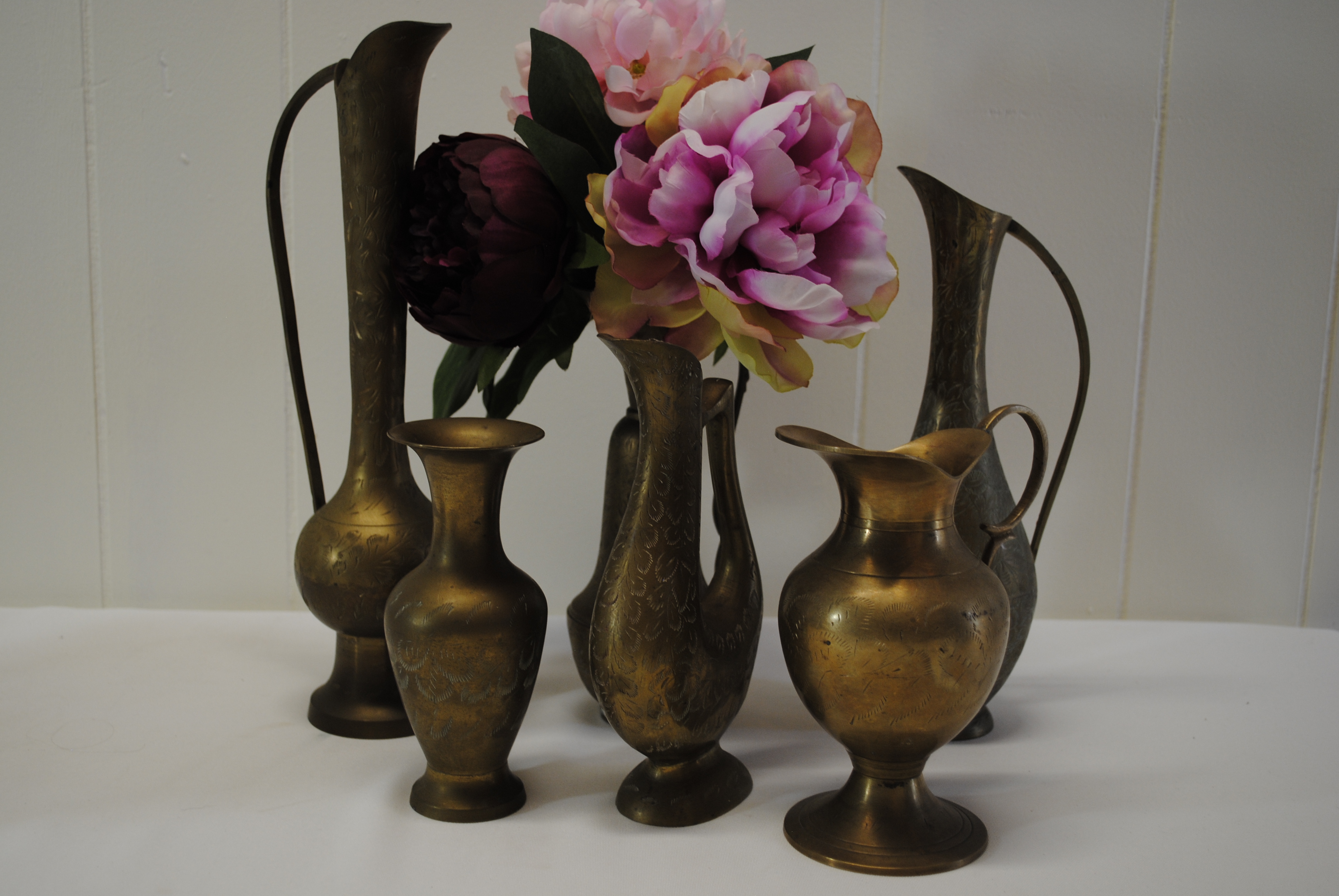 VASE, BRASS VESSELS