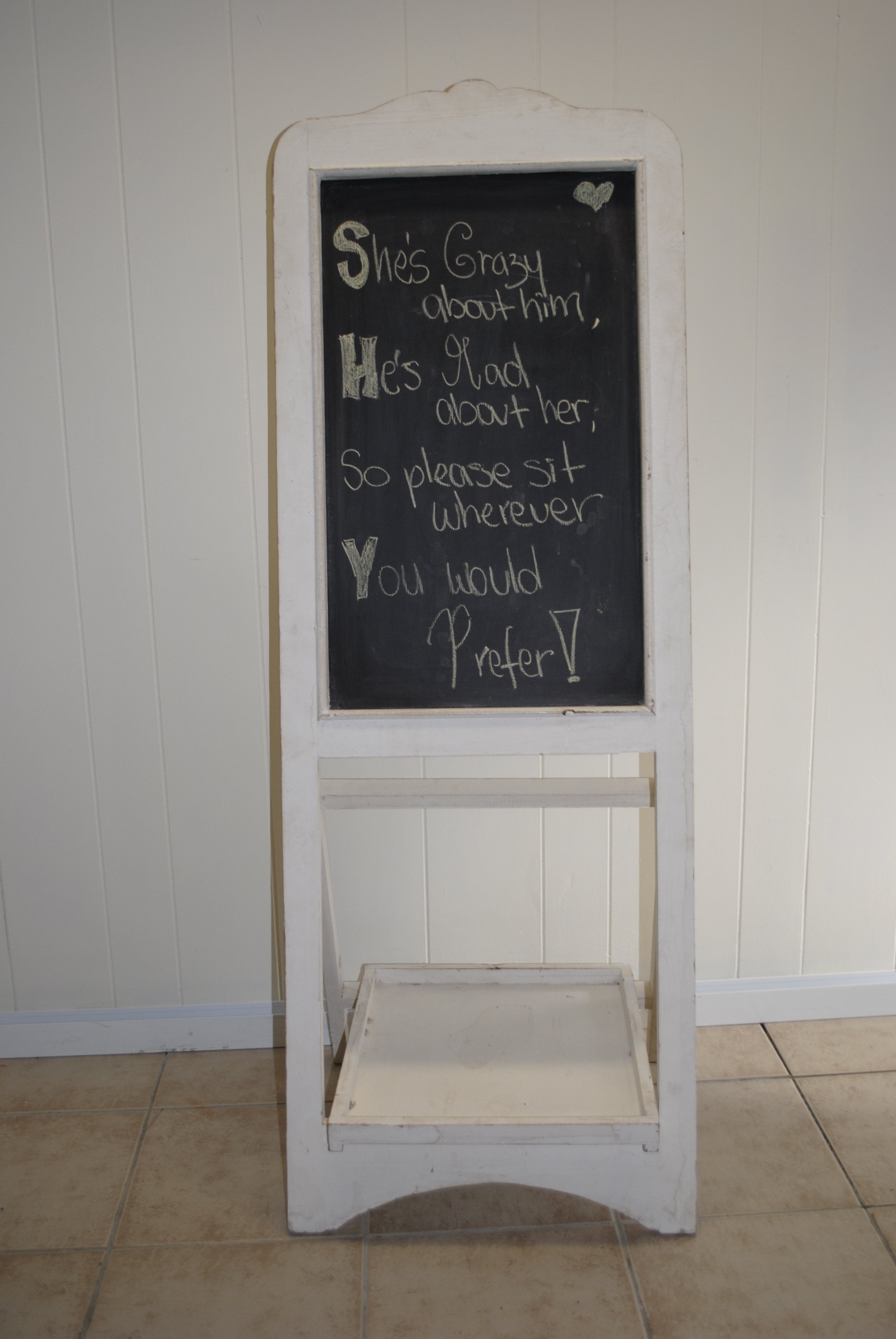 VINTAGE A FRAME BLACK BOARD