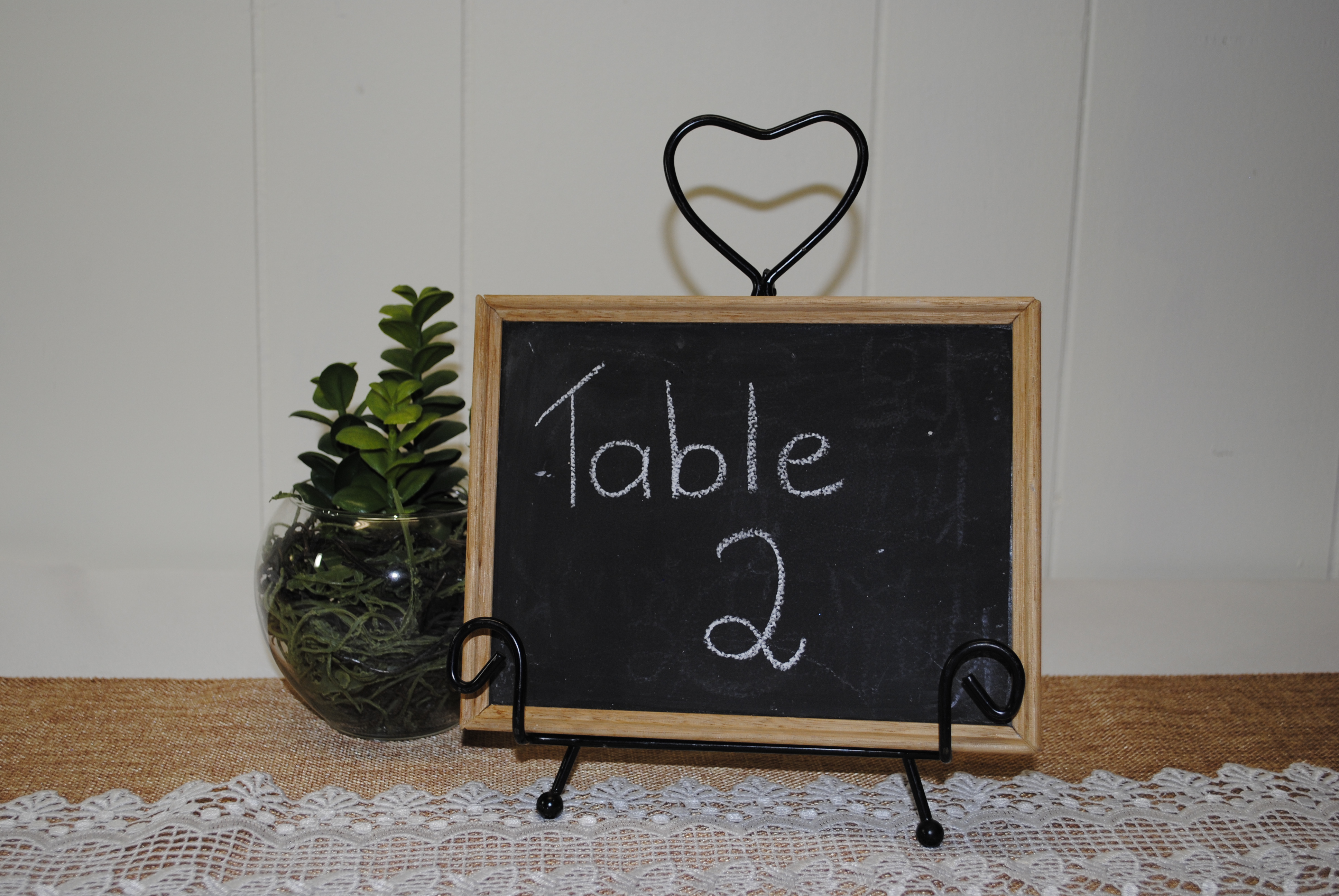 TABLE NUMBERS EASEL BLACKBOARD