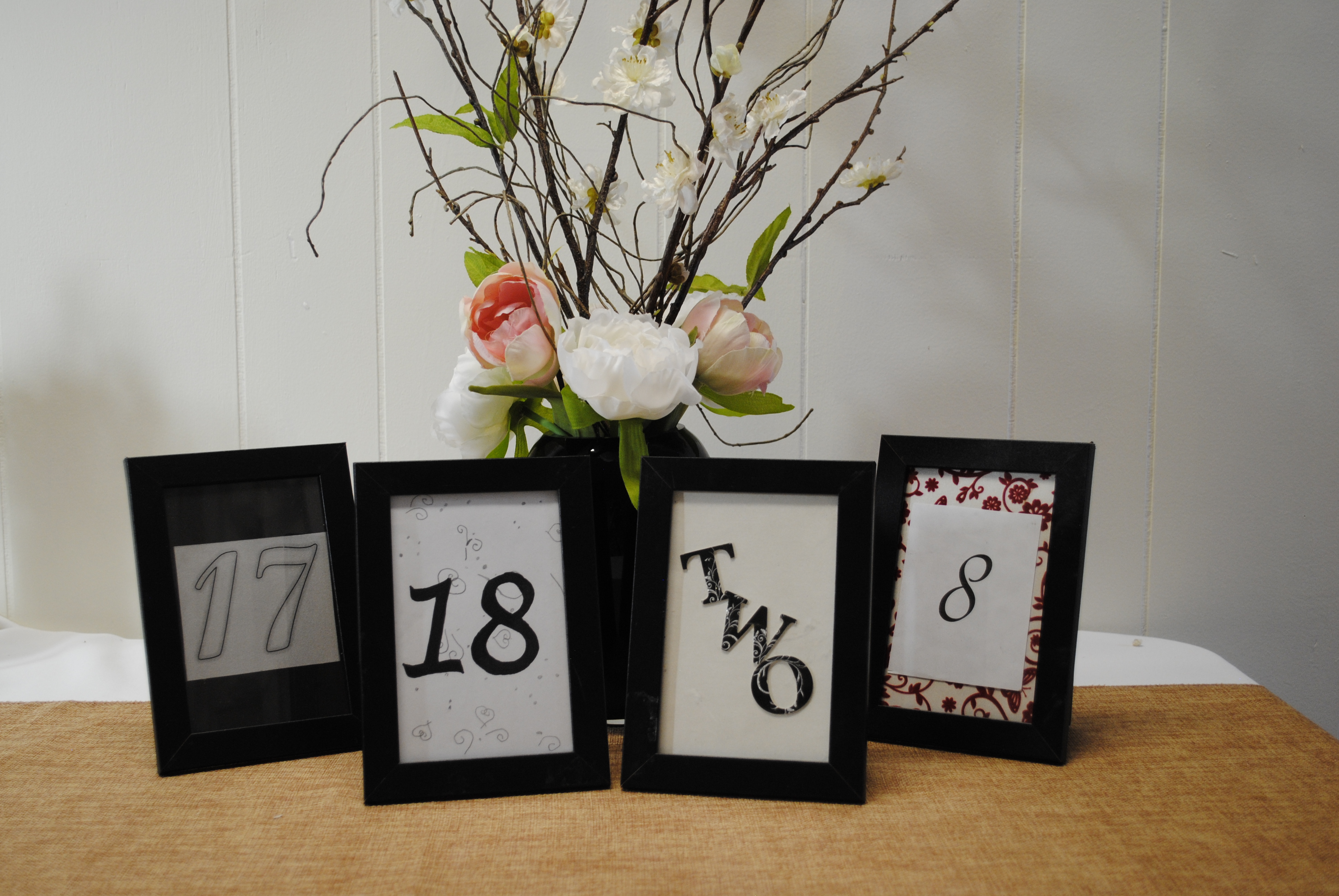 TABLE NUMBERS BLACK