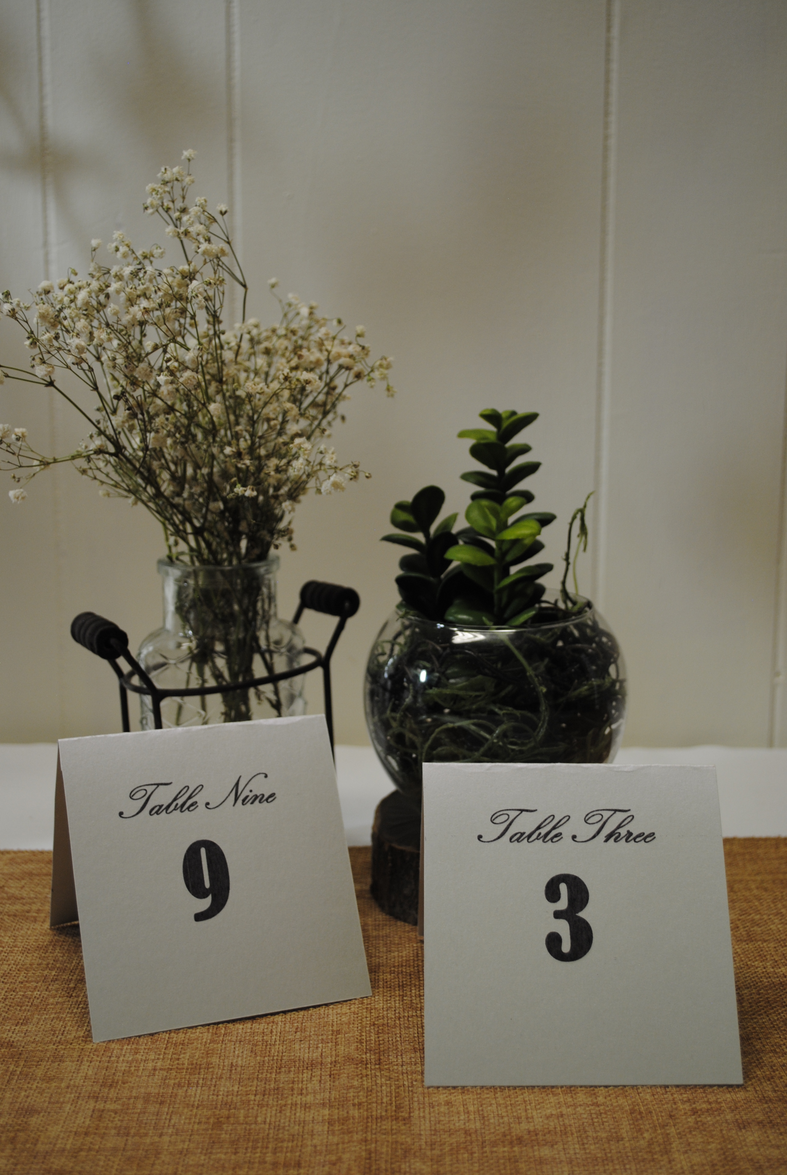 TABLE NUMBERS CARDBOARD