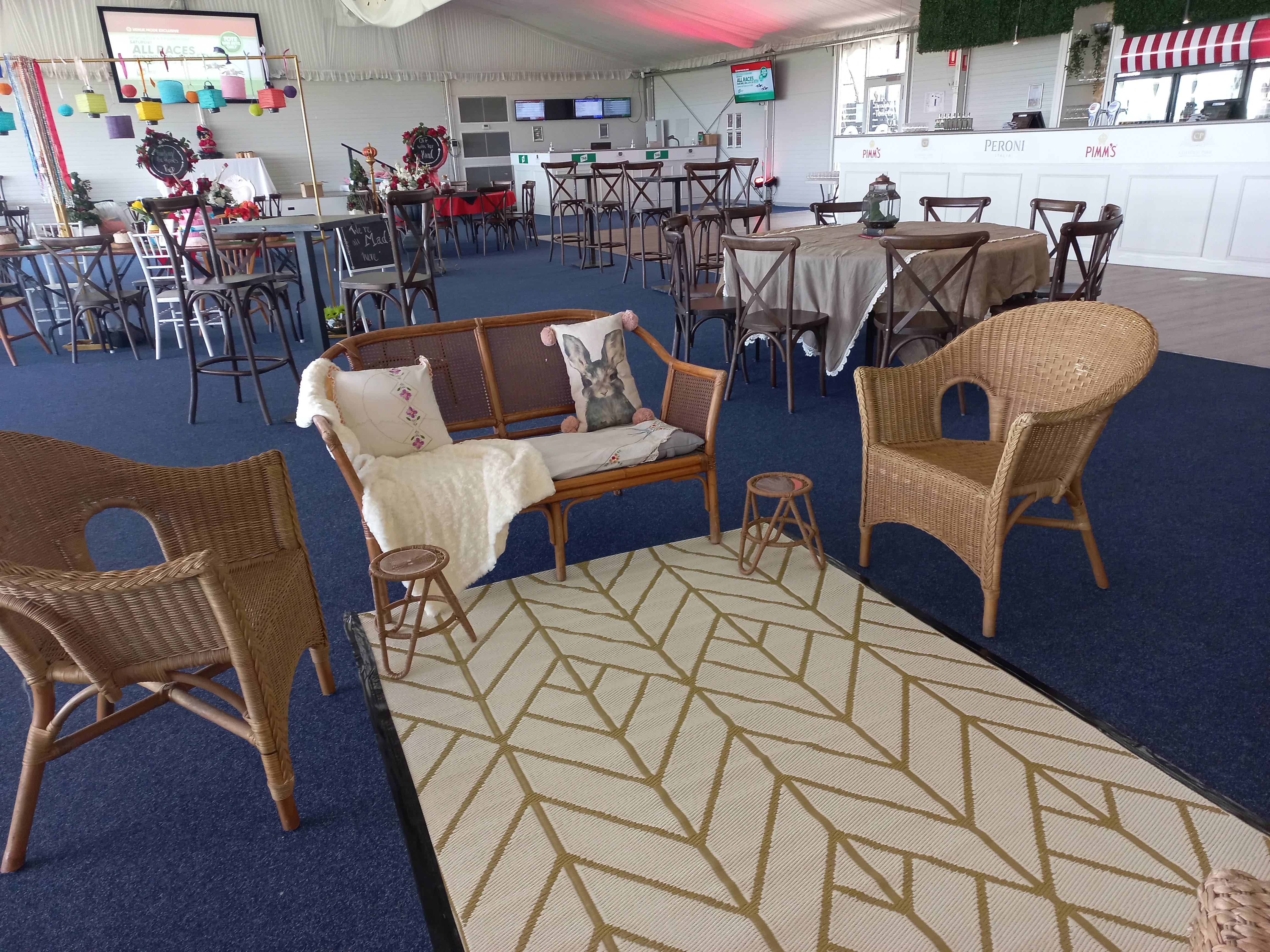 Cream and Gold floor mat