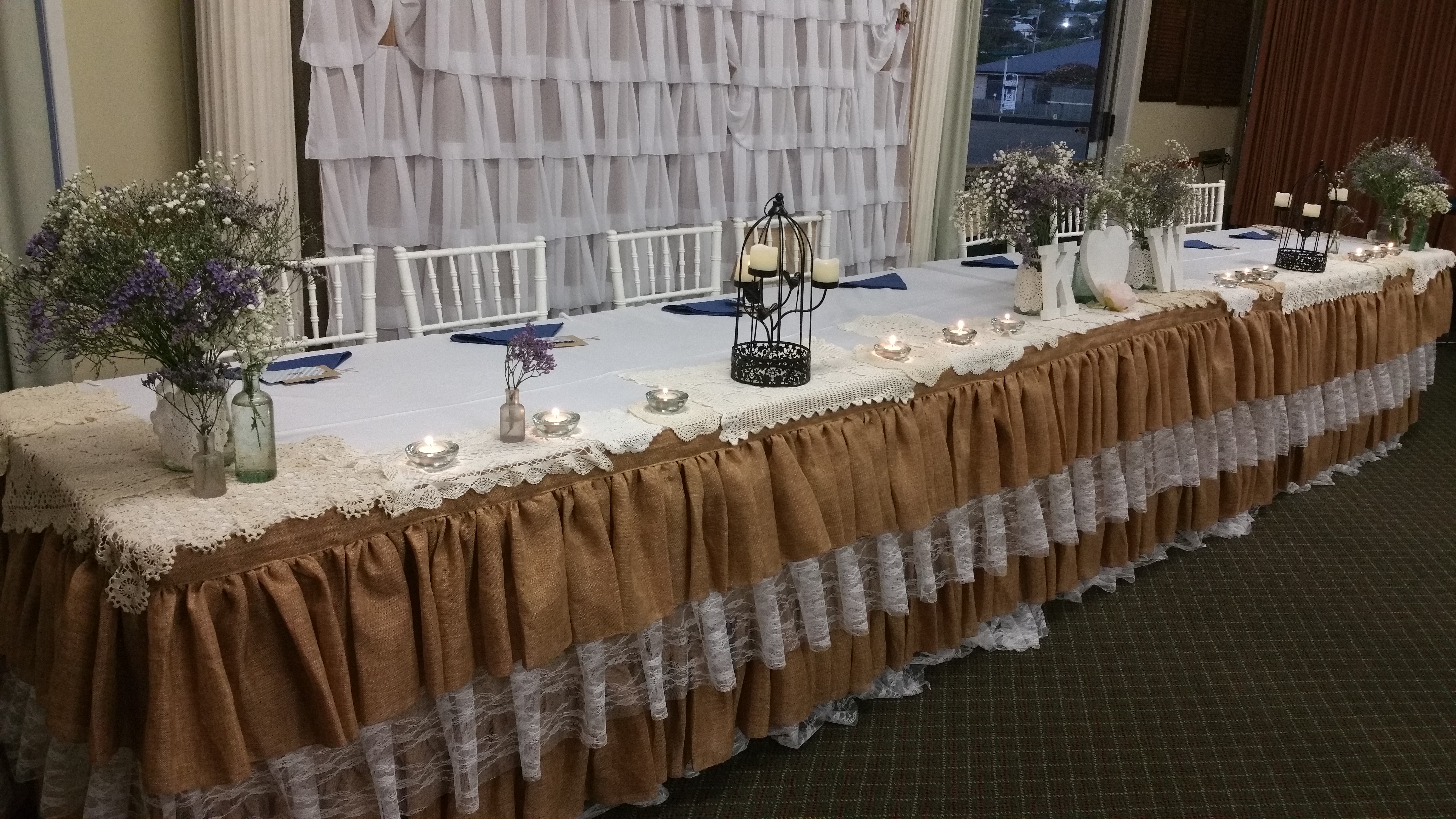 BRIDAL TABLE SKIRTING 6m
