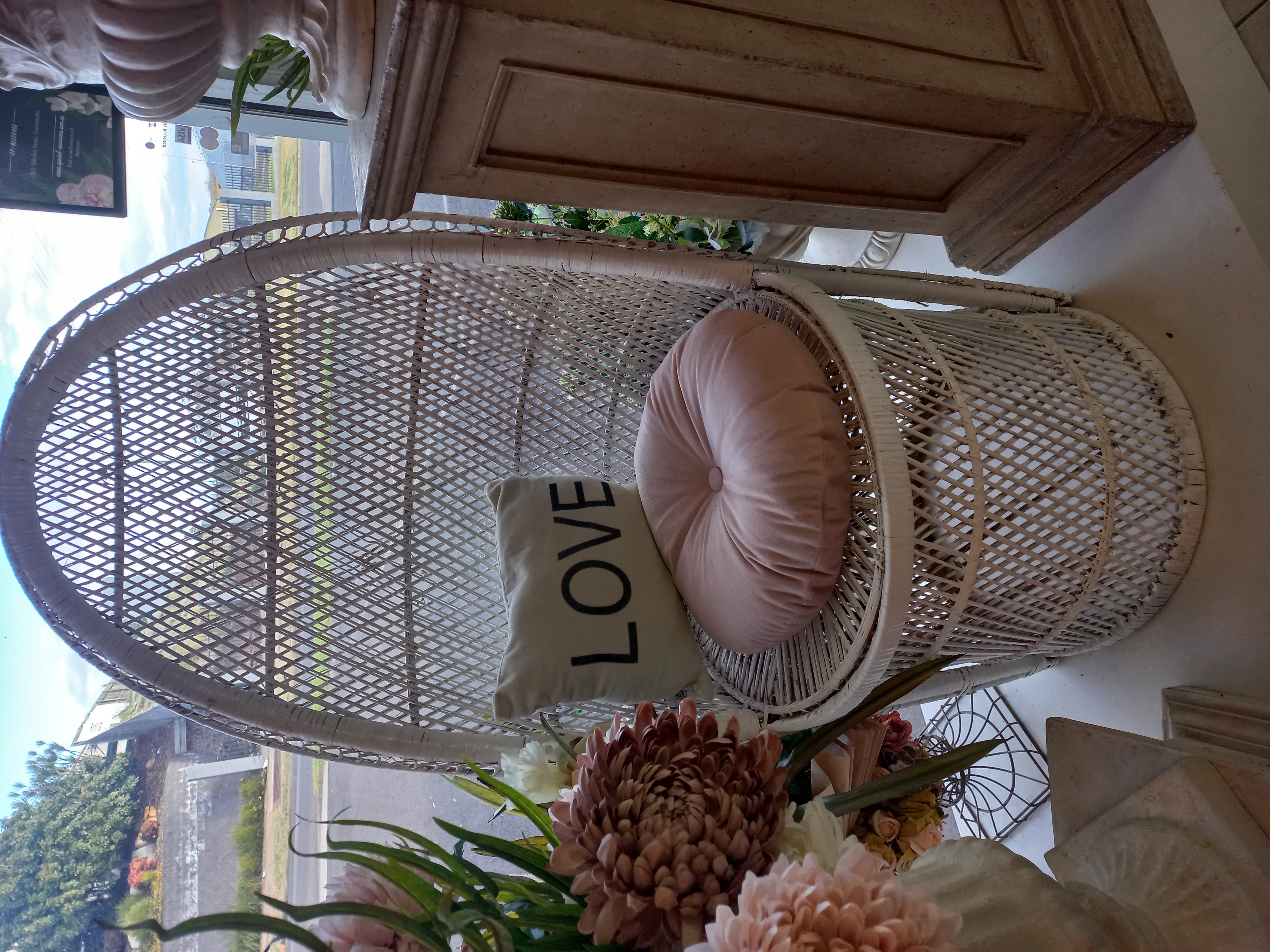 WHITE WICKER/CANE 'TO BE' CHAIR